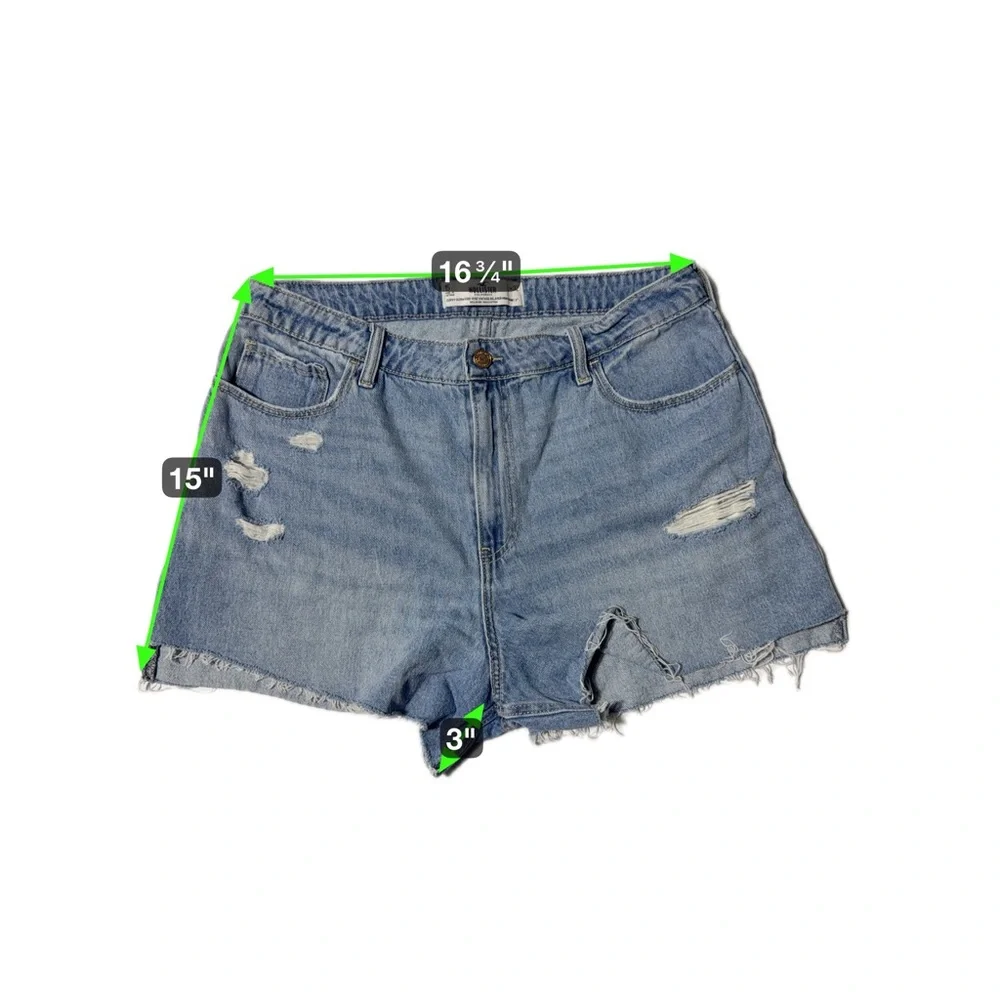 Hollister‎ Curvy Ultra High Rise Vintage Relaxed Mom Shorts size 15